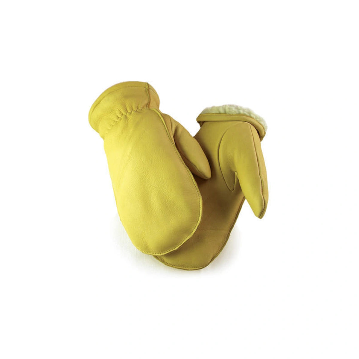 Full Grain Deerskin Sherpa Lined Mitts - Tan or Black | Hand Armor