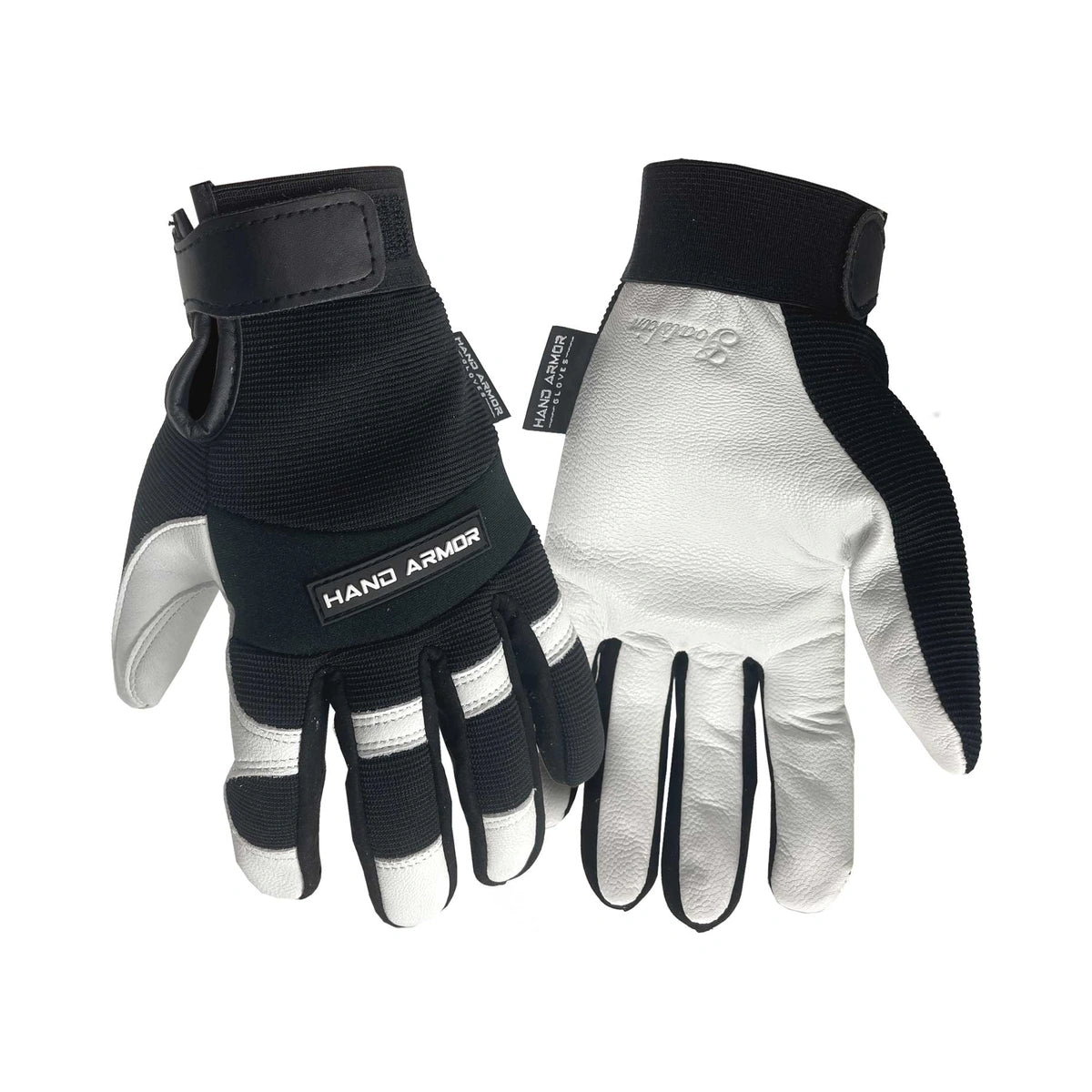 Goatskin leather mechanic gloves, unlined, with keystone thumb