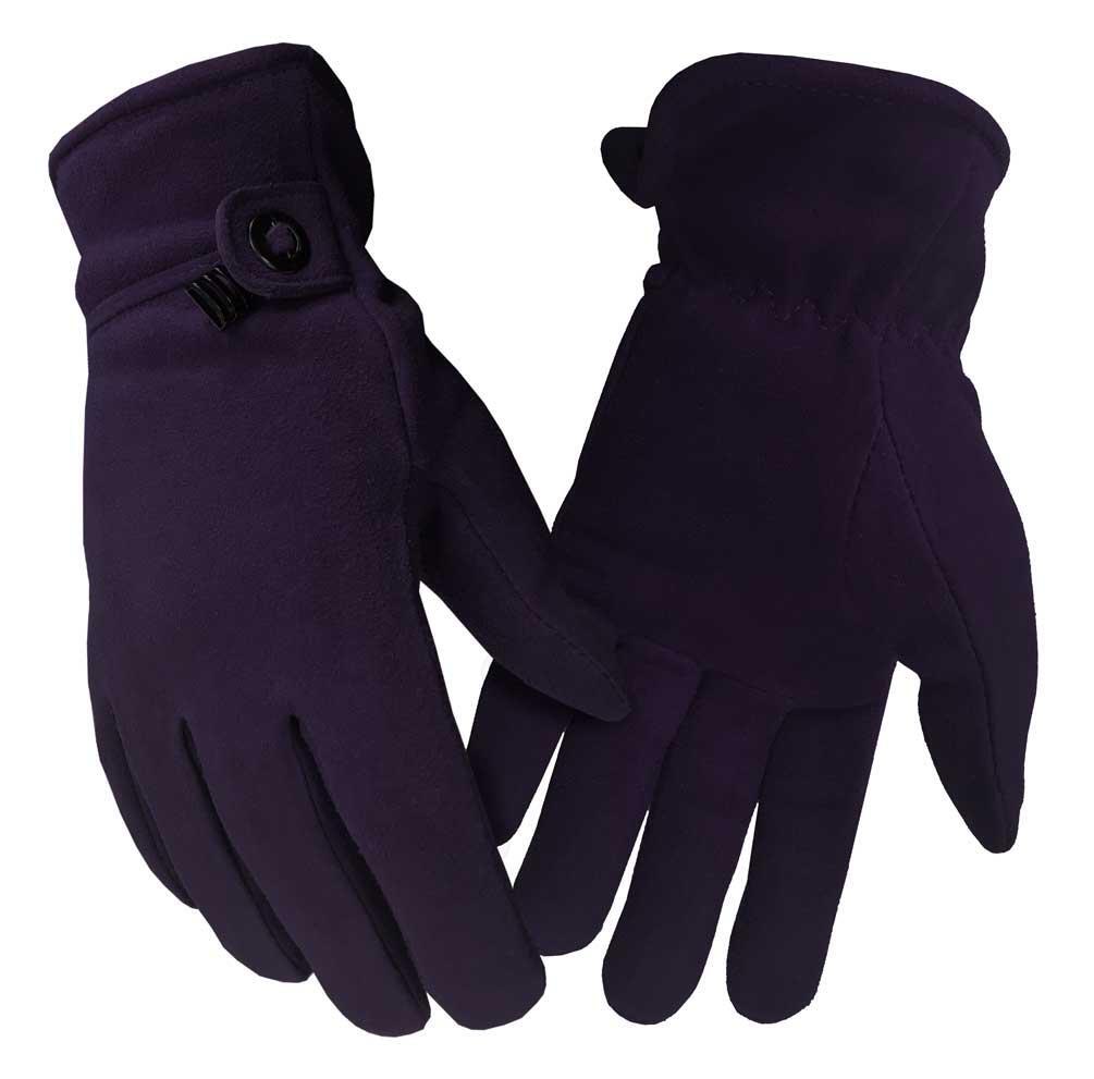 Deer Suede Women's Fashion Glove - Purple