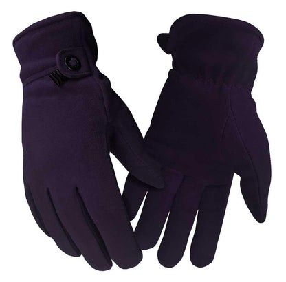 Deer Suede Women's Fashion Glove - Purple