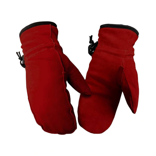 Deer suede fashion mittens, with premium deer suede