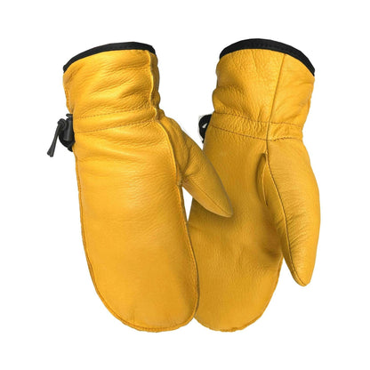 Leather fashion mittens, with premium full grain deer leather