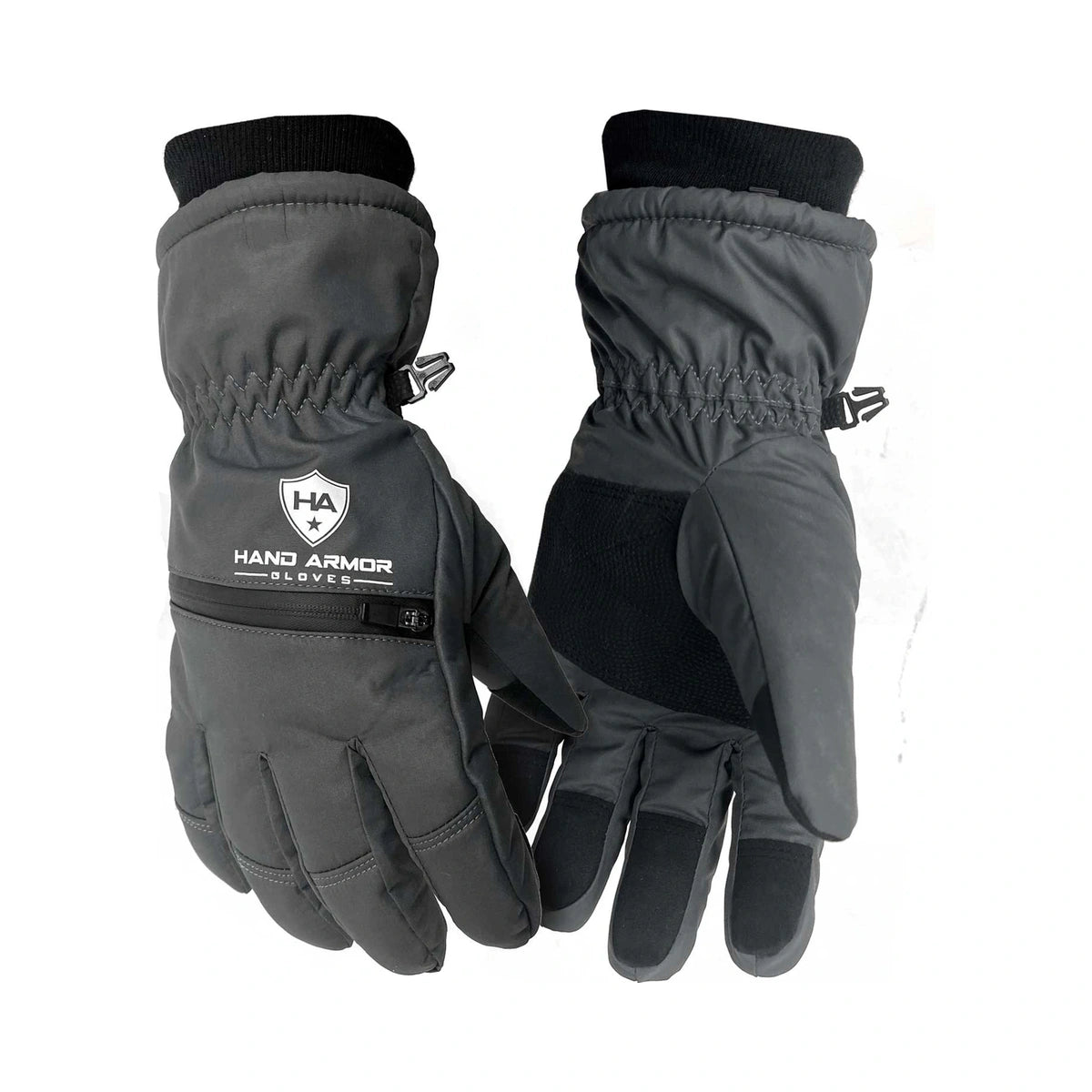 Youth Hand Armor Taslon Snow Glove - Grey