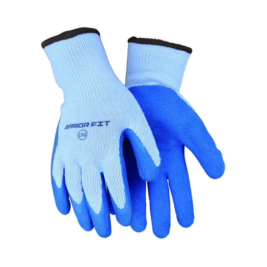 Latex-coated gloves, with wrinkled latex palm