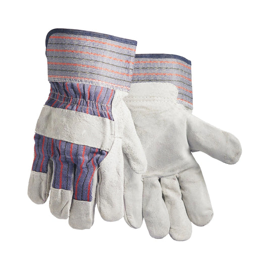 Split cowhide gloves, lined, with natural cow split leather