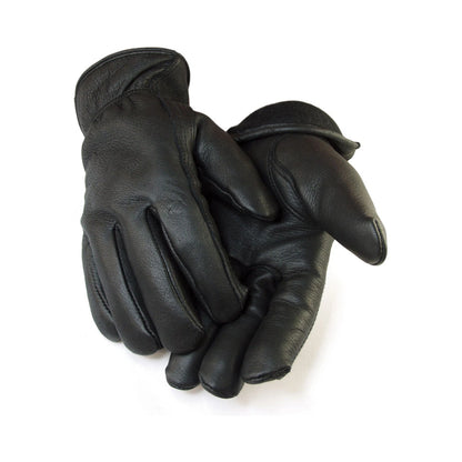 Black or Chestnut deerskin leather gloves, Thinsulate-lined, with keystone thumb