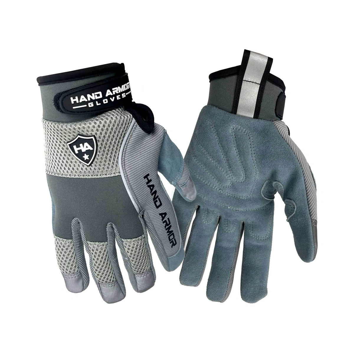 Deerskin leather gloves, with internal padded palm