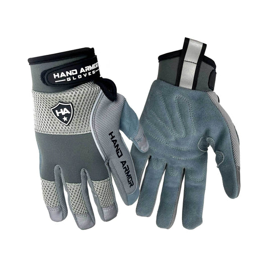 Deerskin leather gloves, with internal padded palm