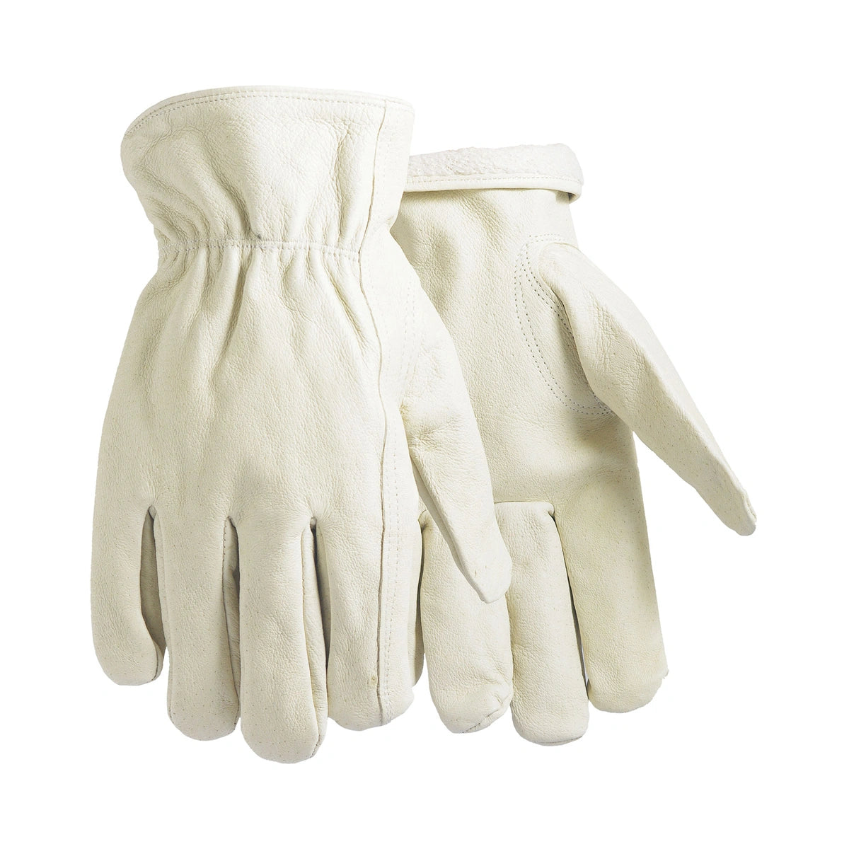 Pigskin leather driver gloves, fleece-lined, with keystone thumb