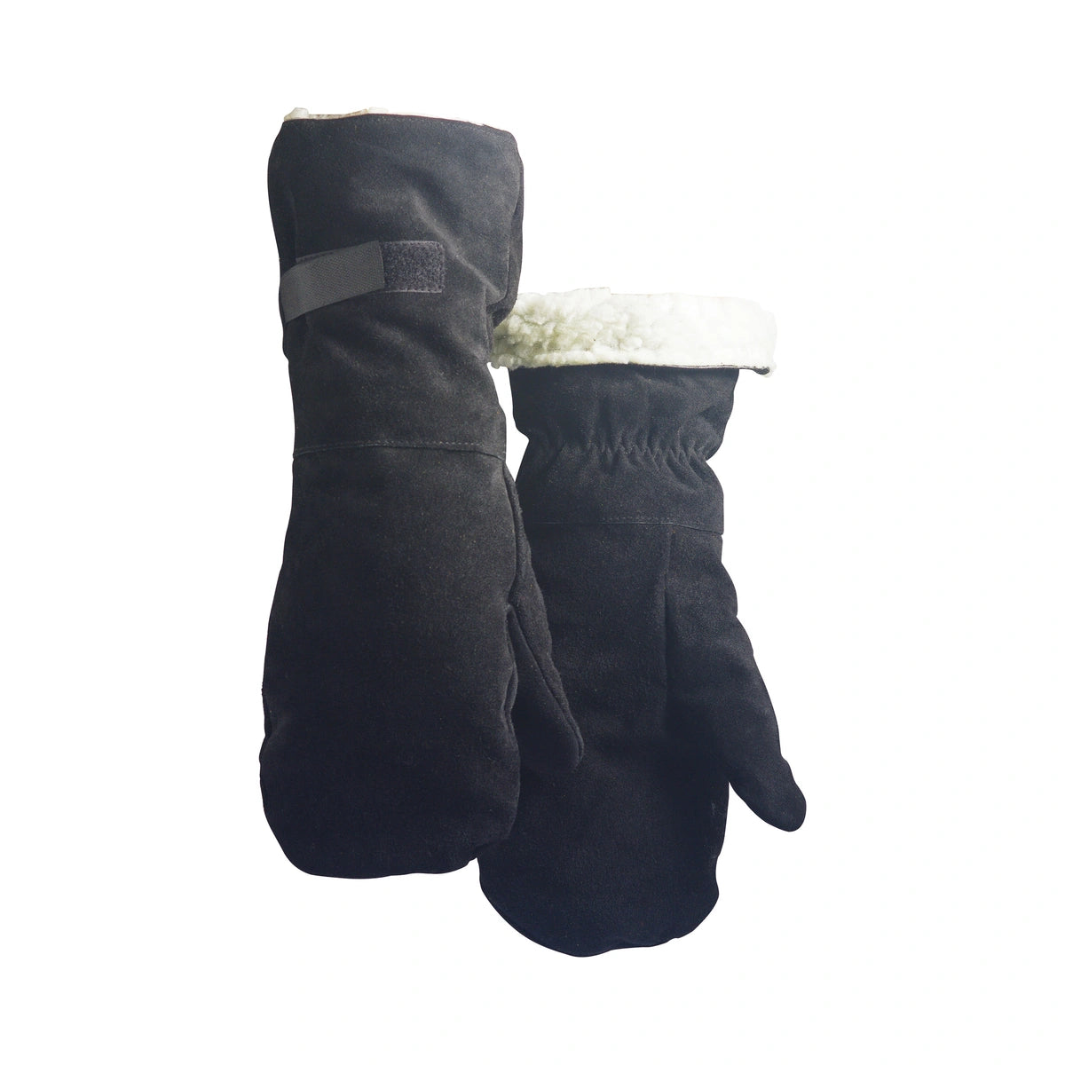 Youth Snowmobile Sherpa Lined Mitts - Black