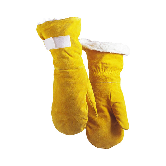 Youth Snowmobile Sherpa Lined Mitts - Tan