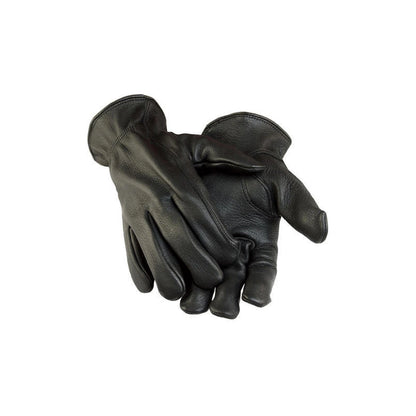 Tan or Black deerskin leather gloves, unlined, with keystone thumb, additional view