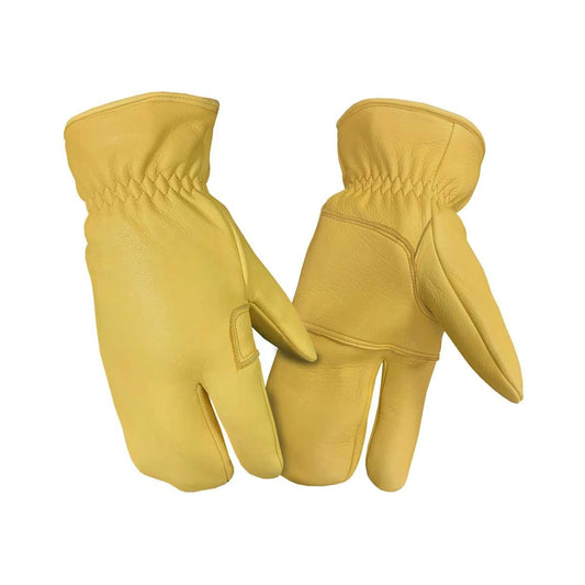 Deerskin leather mittens, with double palm